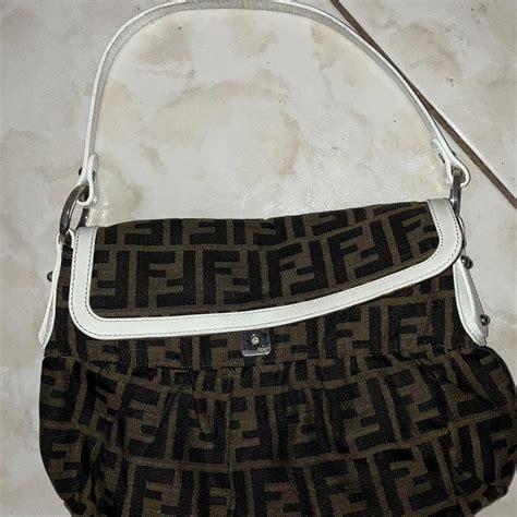 fendi crochet bag|black and white fendi bag.